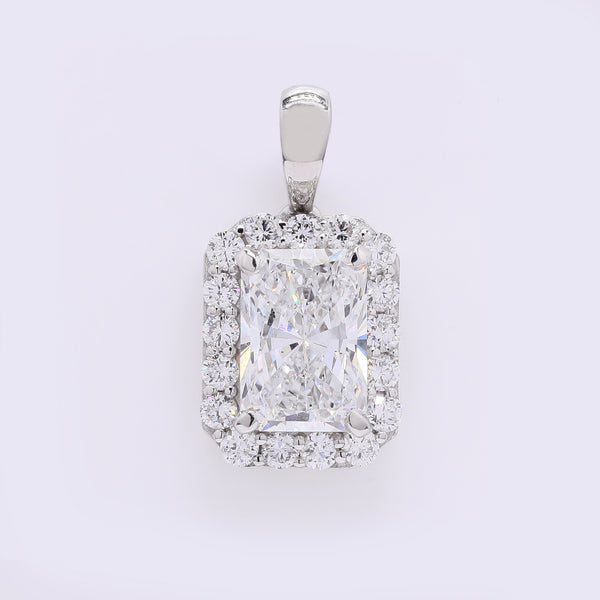 2.37 Carats Lab Grown Diamond 950 Platinum Pendant