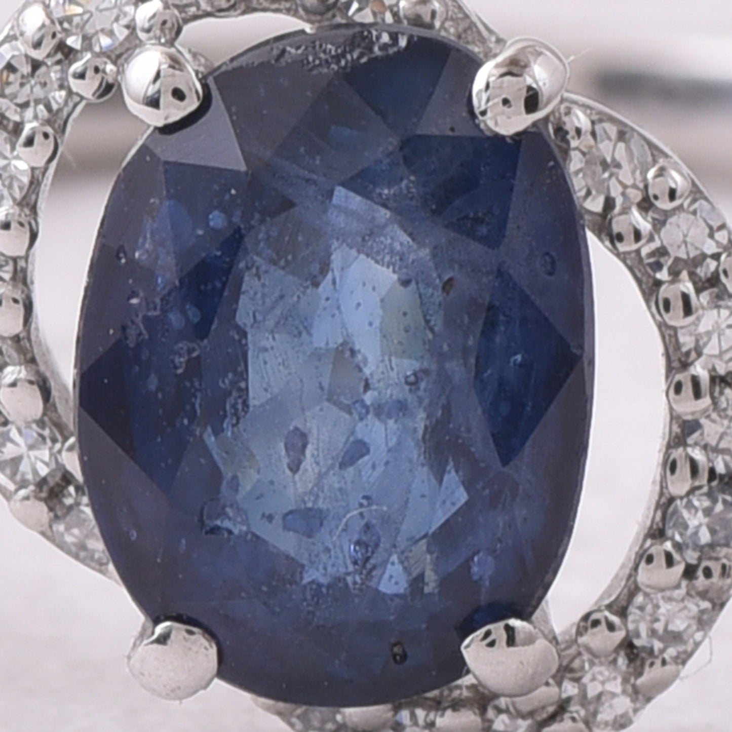 1.39 Ct Oval Mixed Cut Natural Sapphire 950 Platinum Ring