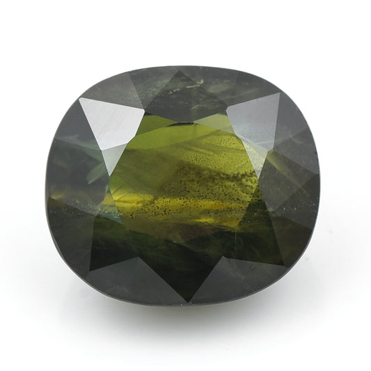 7.99 Natural Corundum Green Sapphire Rectangular Cushion Mixed Cut Gemstone