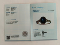 2.51 Ct Oval Mixed Cut Natural Sapphire 14K Gold Ring