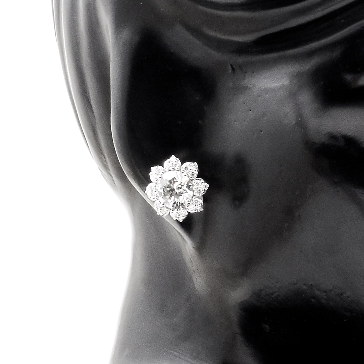 3.77 Carats Lab Grown Diamond 14K Gold Earrings