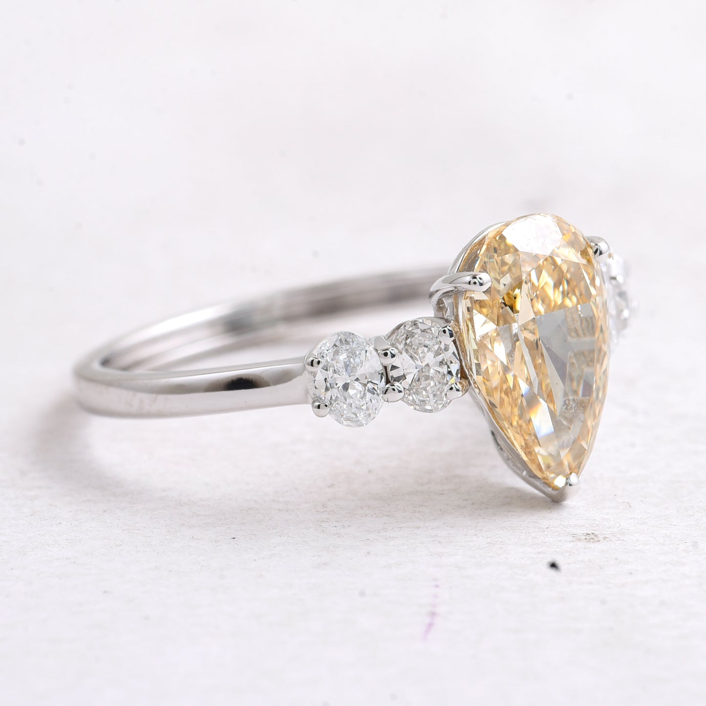 2.38 Ct Pear Lab Grown Diamond 14K Gold Ring