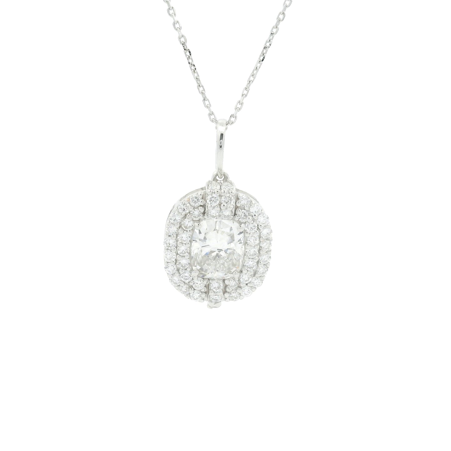 1.55 Carats Lab Grown Diamond 14K Gold Pendant