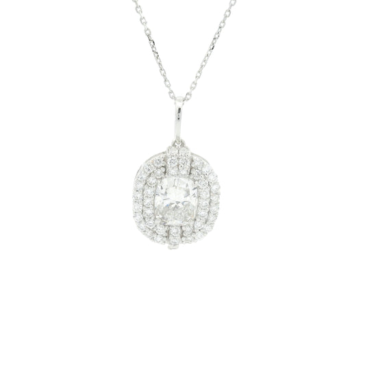 1.55 Carats Lab Grown Diamond 14K Gold Pendant