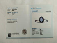1.31 Ct Oval Mixed Cut Natural Sapphire 950 Platinum Ring
