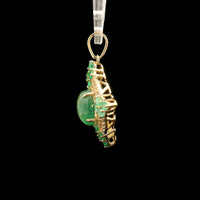 1.79 Ct Oval Emerald 14K Gold Pendant