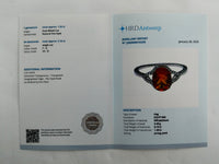 1.30 Ct Oval Mixed Cut Natural Fire Opal 950 Platinum Ring