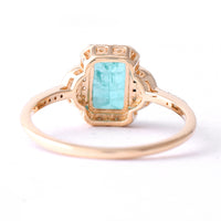 1.43 Ct Octagon Step Cut Natural Emerald 14K Gold Ring