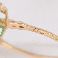 1.29 Ct Oval Emerald 9K Gold Ring