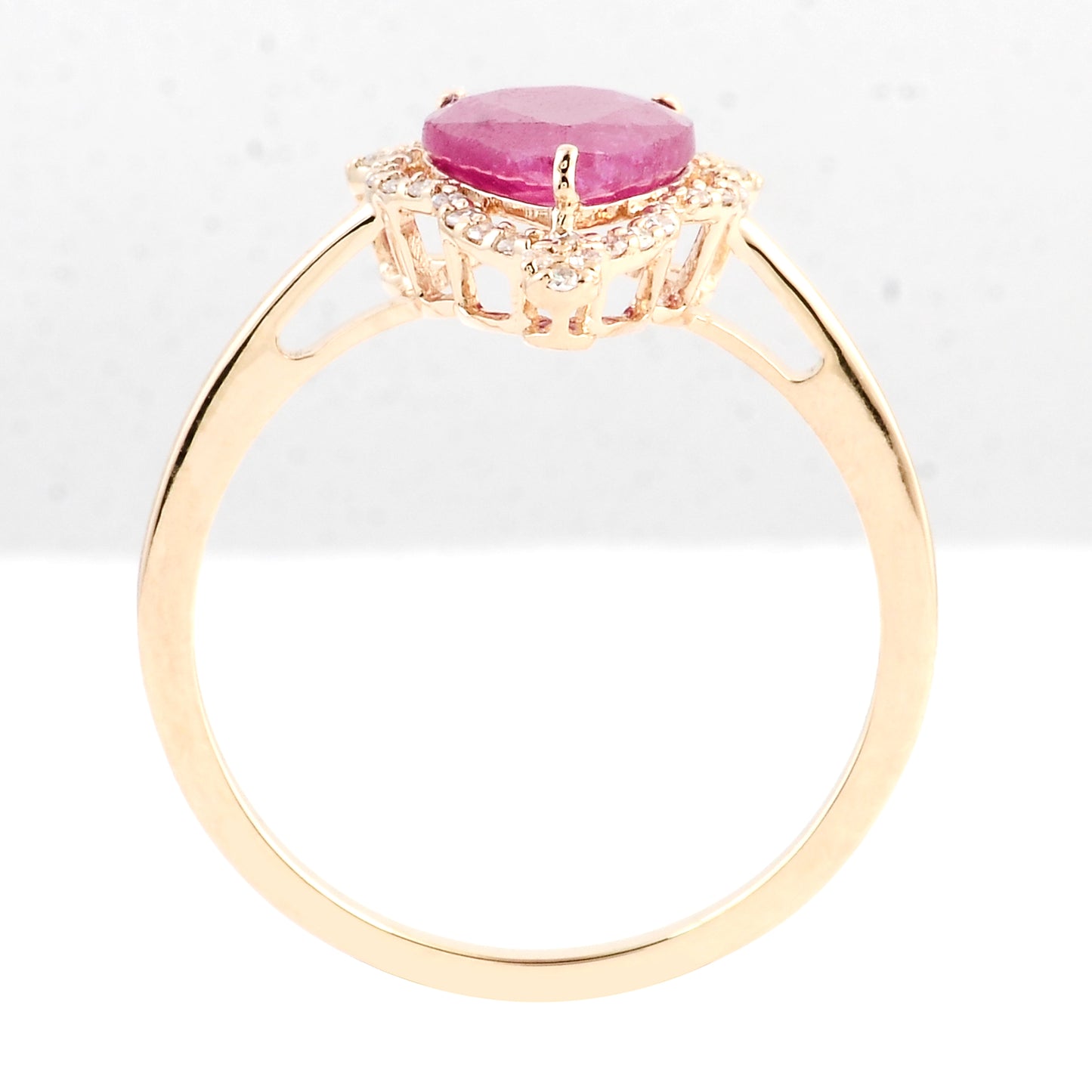 2.15 Ct Pear Mixed Cut Natural Corundum Ruby 14K Gold Ring