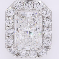 2.65 Carats Lab Grown Diamond 950 Platinum Pendant