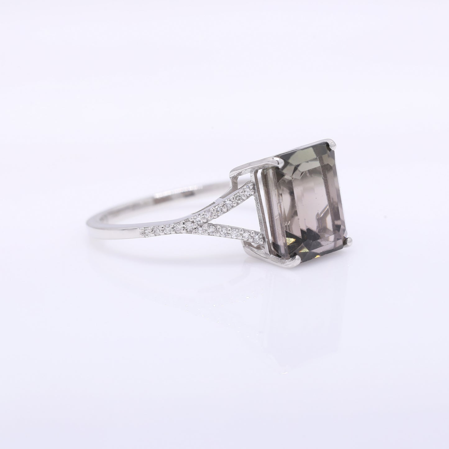 4.94 Ct Octagon Step Cut Natural Tourmaline 950 Platinum Ring