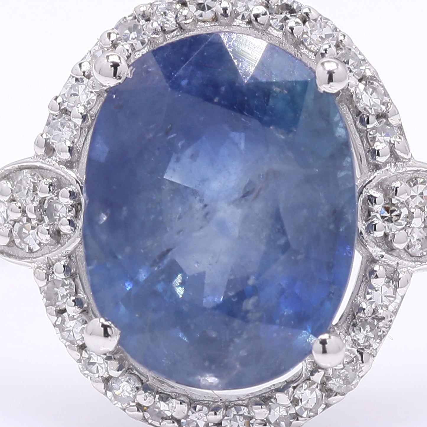 2.62 Ct Oval Mixed Cut Natural Sapphire 950 Platinum Ring