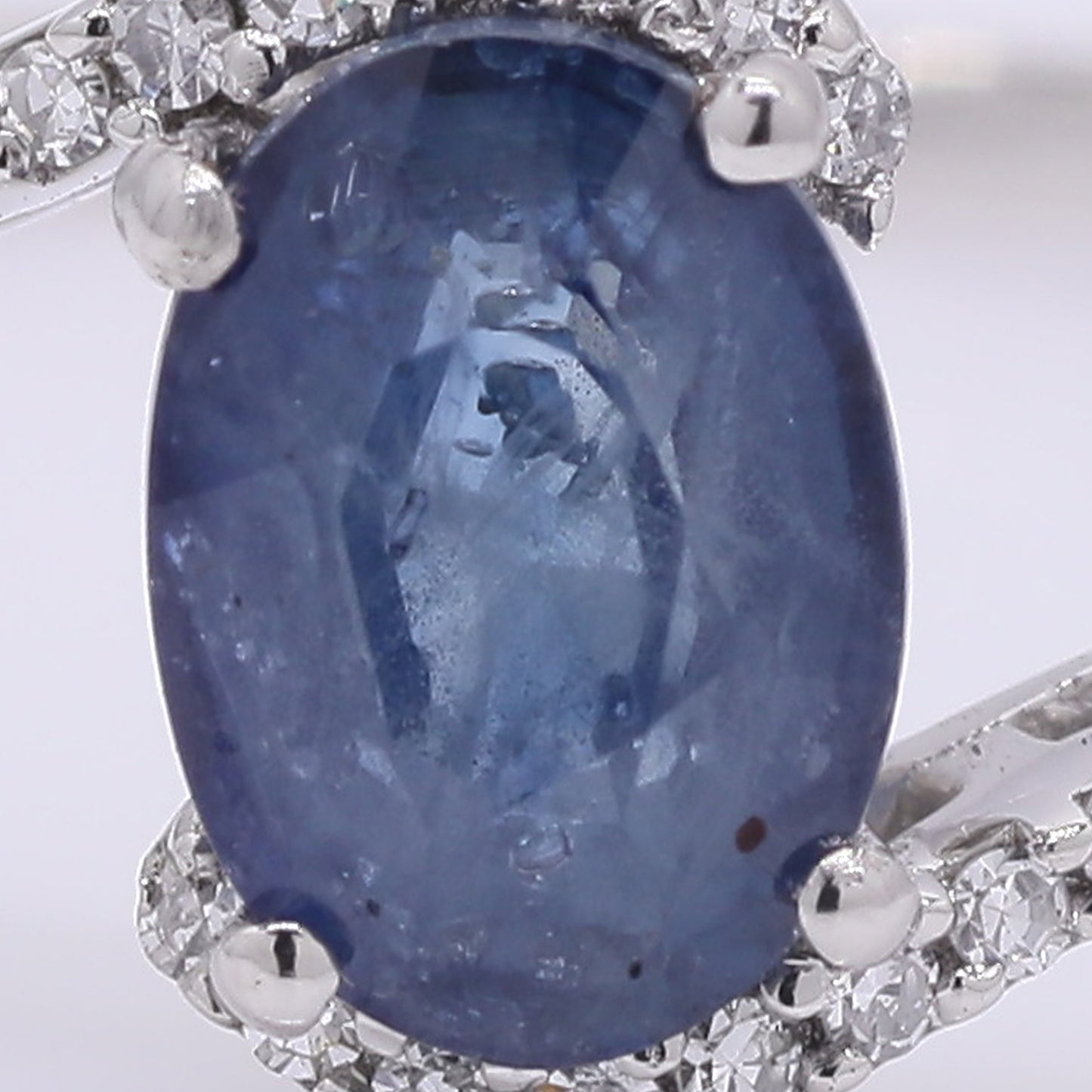 1.31 Ct Oval Mixed Cut Natural Sapphire 950 Platinum Ring