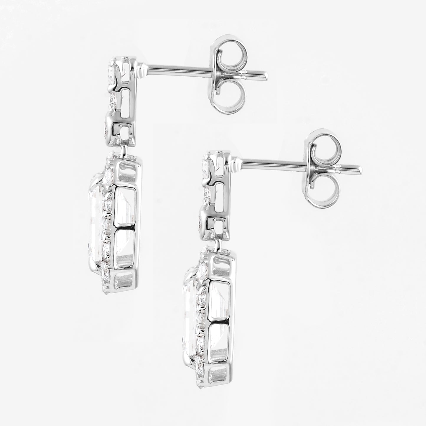 4.23 Carats Lab Grown Diamond 14K Gold Earrings