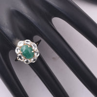 3.79 Ct Oval Emerald 9K Gold Ring
