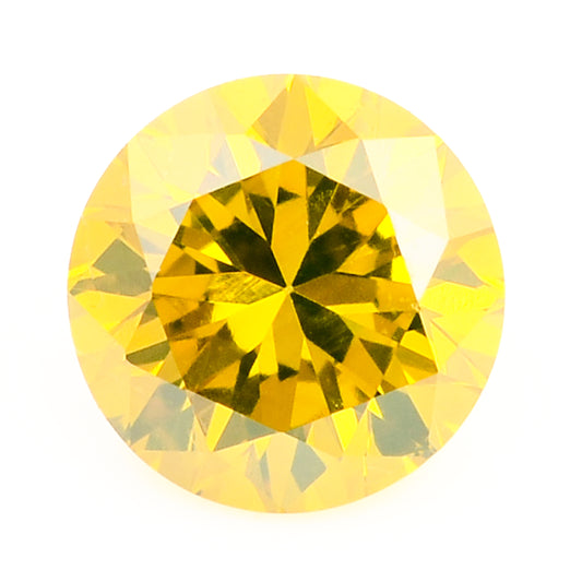 0.26 Yellow Diamond Round Loose Gemstone