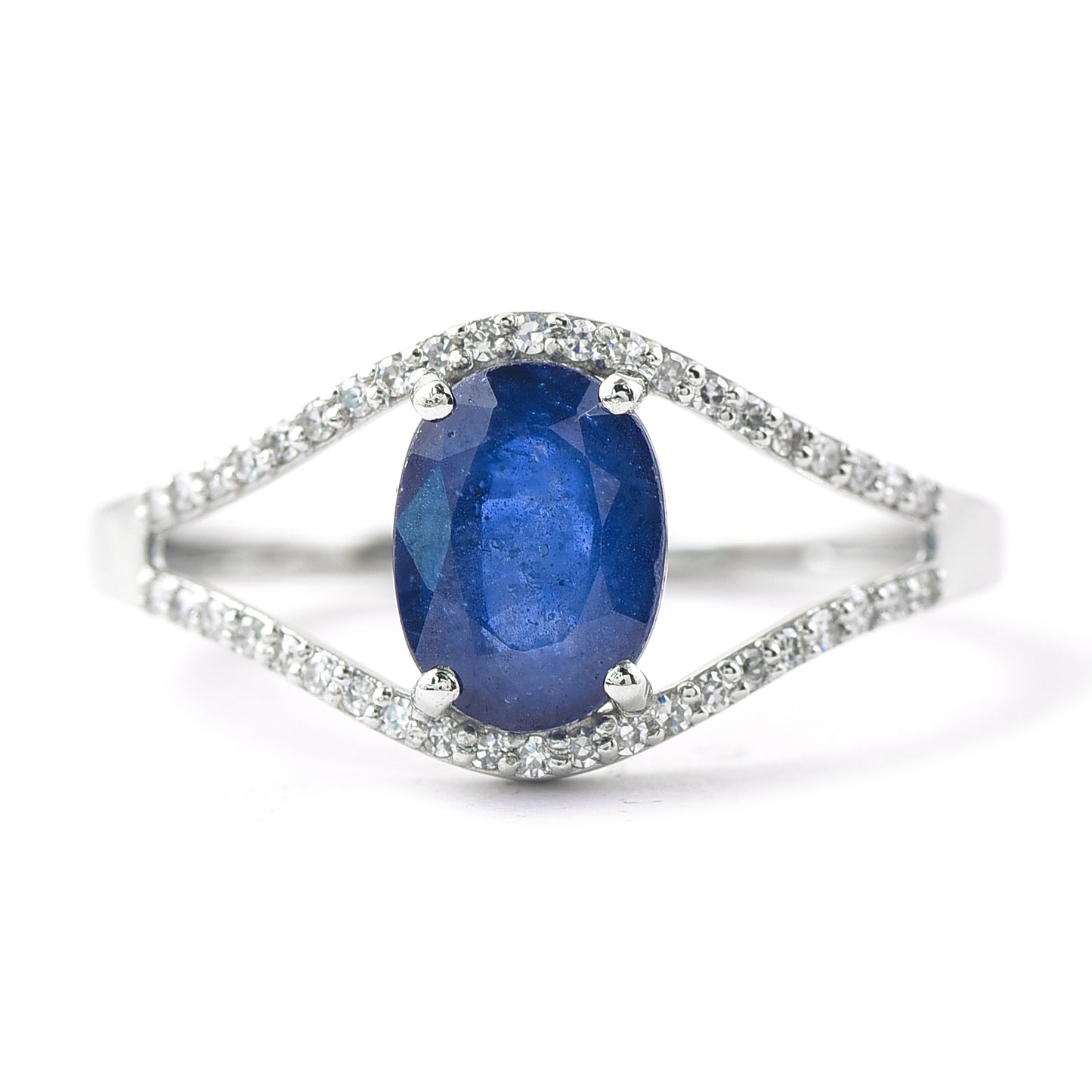 1.78 Ct Oval Mixed Cut Natural Sapphire 950 Platinum Ring