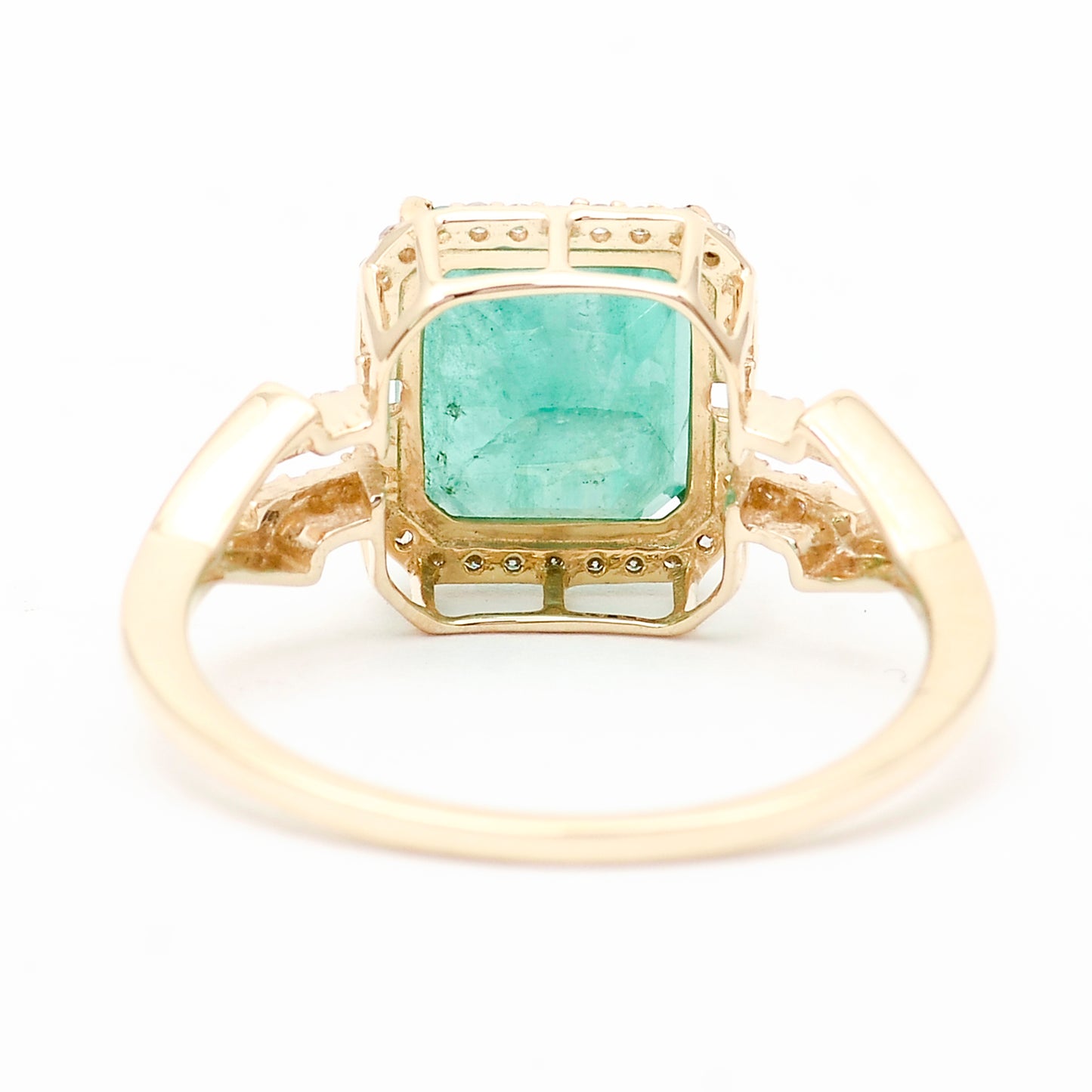 2.75 Ct Octagon Natural Emerald 14K Gold Ring