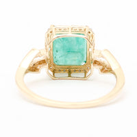 2.75 Ct Octagon Natural Emerald 14K Gold Ring