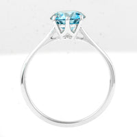 1.60 Carats Blue Lab Grown Diamond 14K Gold Ring
