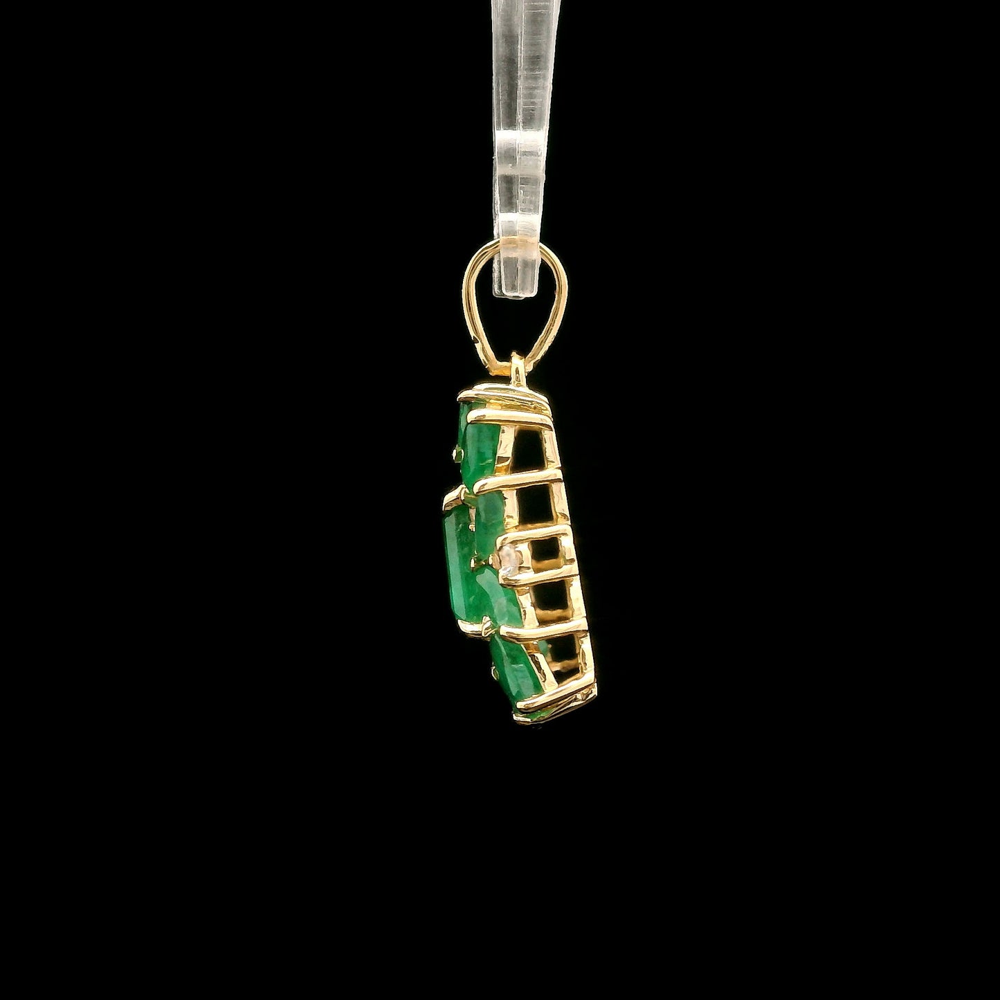 1.93 Ct Octagon Emerald 14K Gold Pendant