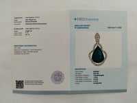 2.25 Ct Pear Mixed Cut Natural Emerald 14K Gold Pendant