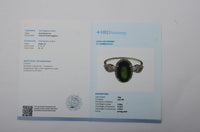 2.88 Ct Oval Mixed Cut Natural Green Sapphire 14K Gold Ring