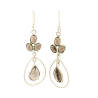 10.45 Ct Smoky Quartz 925 Sterling Silver Earrings