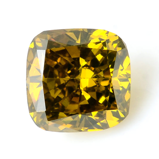 0.49 Carat Yellow Diamond Cushion Loose Gemstone