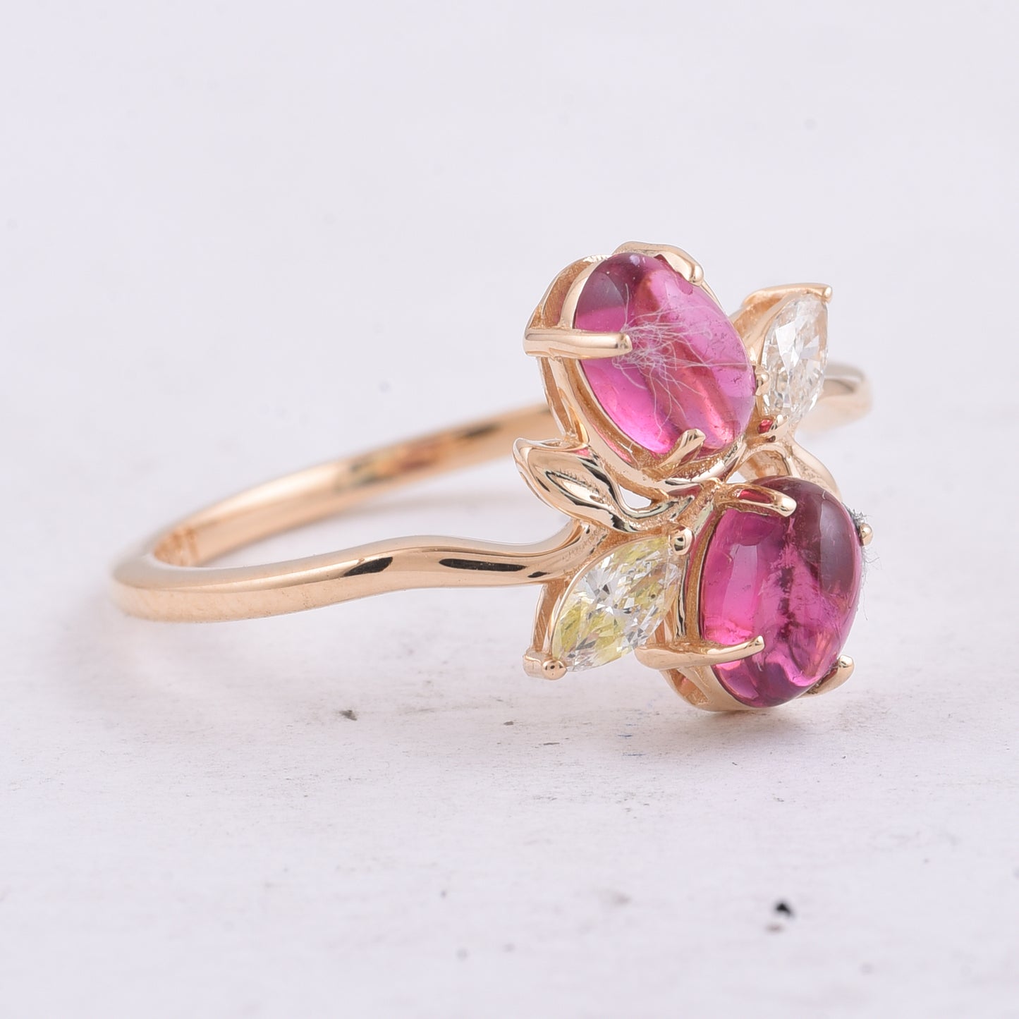 1.28 Ct Oval Natural Pink Tourmaline 14K Gold Ring