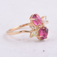 1.28 Ct Oval Natural Pink Tourmaline 14K Gold Ring