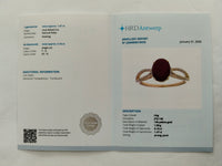 1.63 Ct Oval Mixed Cut Natural Ruby 14K Gold Ring