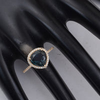 2.67 Ct Heart Tourmaline 9K Gold Ring