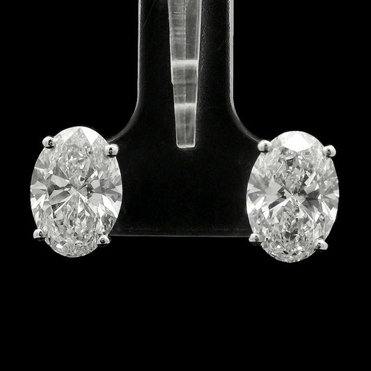 4.13 Carats Lab Grown Diamond 14K Gold Earrings