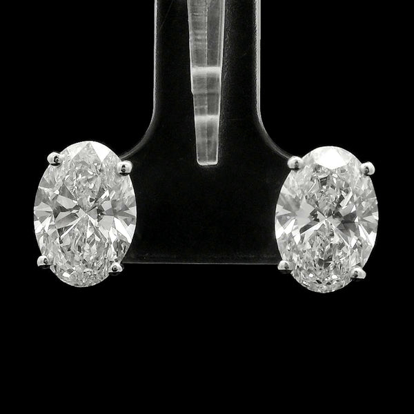 4.13 Carats Lab Grown Diamond 14K Gold Earrings