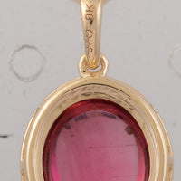 3.33 Ct Oval Tourmaline 9K Gold Pendant