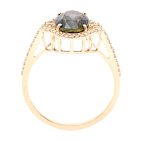 2.68 Ct Oval Natural Sapphire 14K Gold Ring