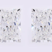 3.74 Carats Lab Grown Diamond 14K Gold Earrings