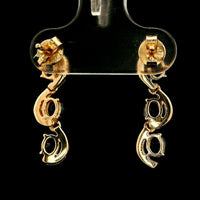 1.82 Ct Oval Sapphire 14K Gold Earrings