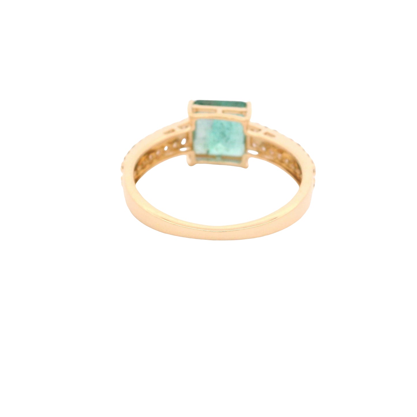 1.79 Ct Octagon Emerald 14K Gold Ring