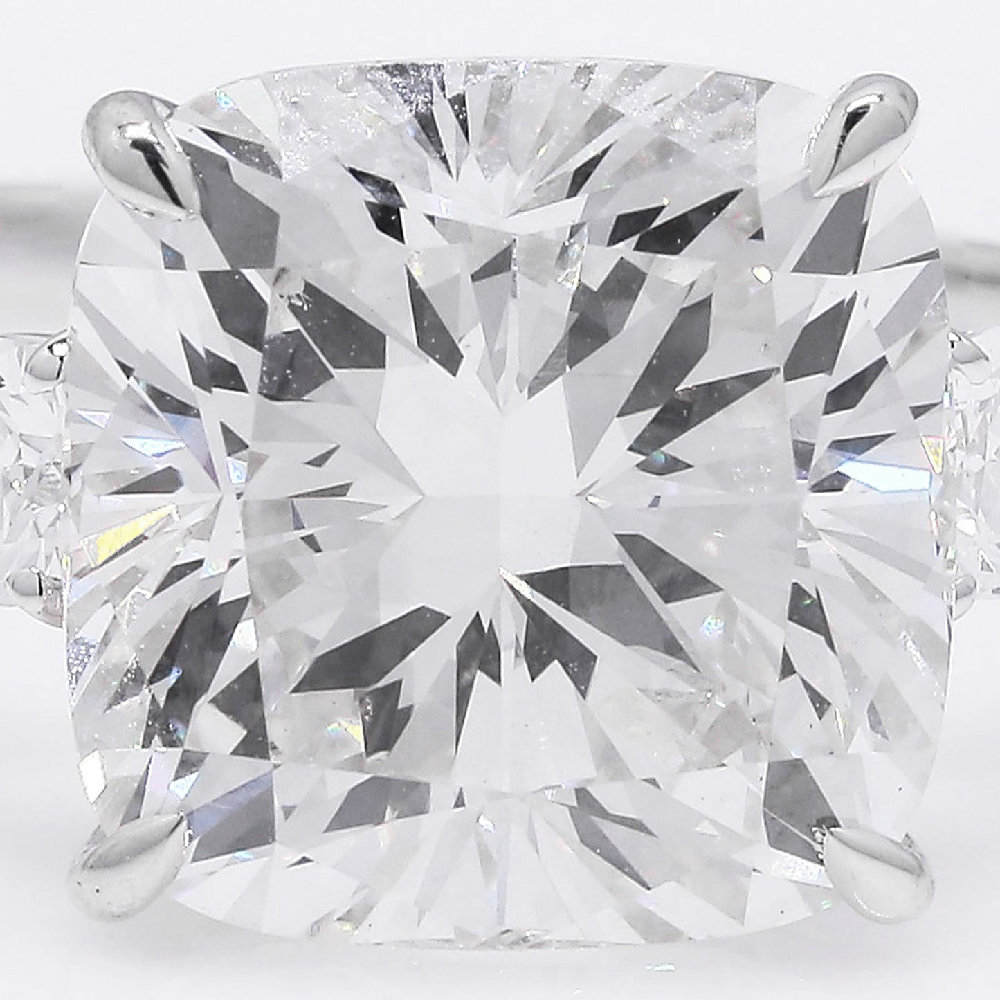 5.13 Ct Square Cushion Modified Brilliant Lab Grown Diamond 14K Gold Ring