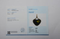 8.69 Ct Heart Mixed Cut Natural Bi Coloured Sapphire 14K Gold Pendant