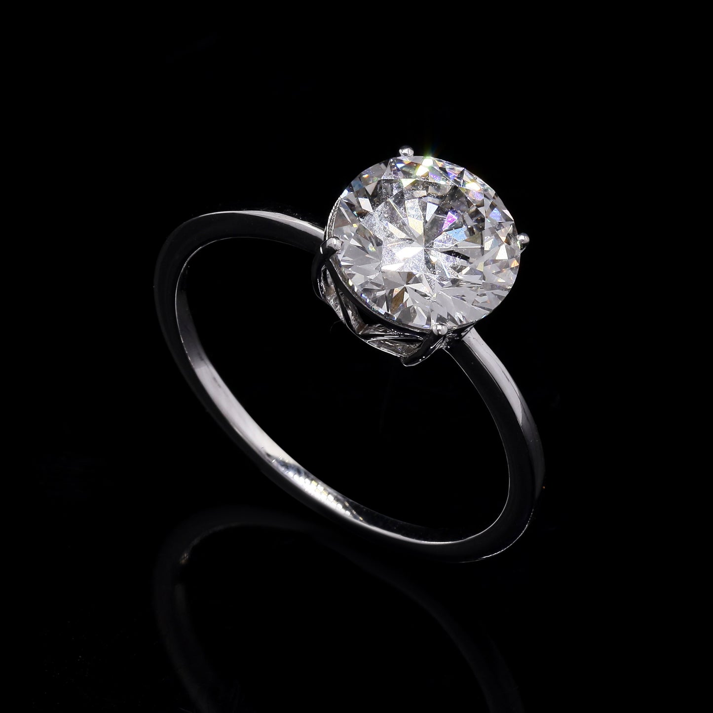 2.11 Carats Lab Grown Diamond 14K Gold Ring
