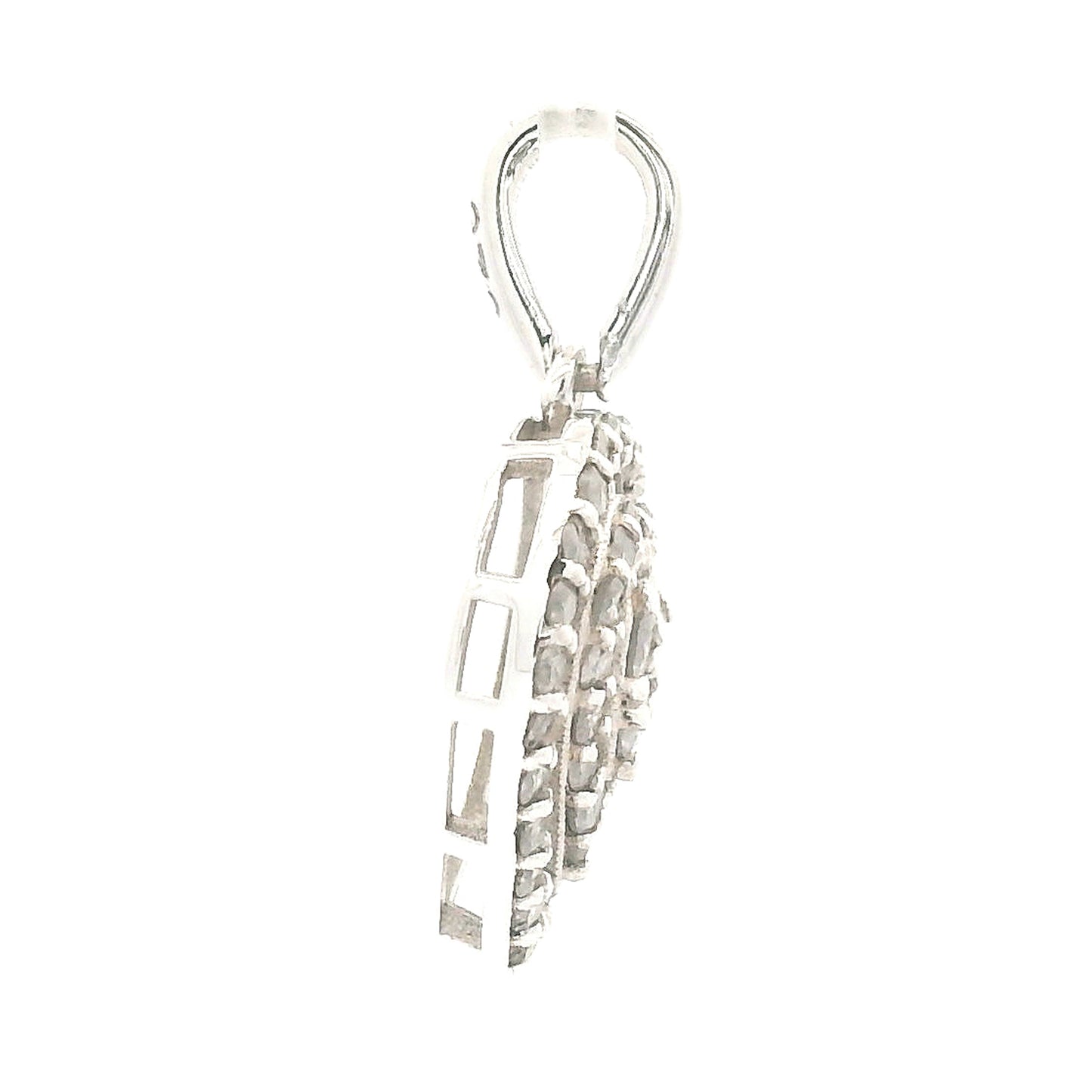 0.47 Ct Round Diamond, 925 Sterling Silver Pendant