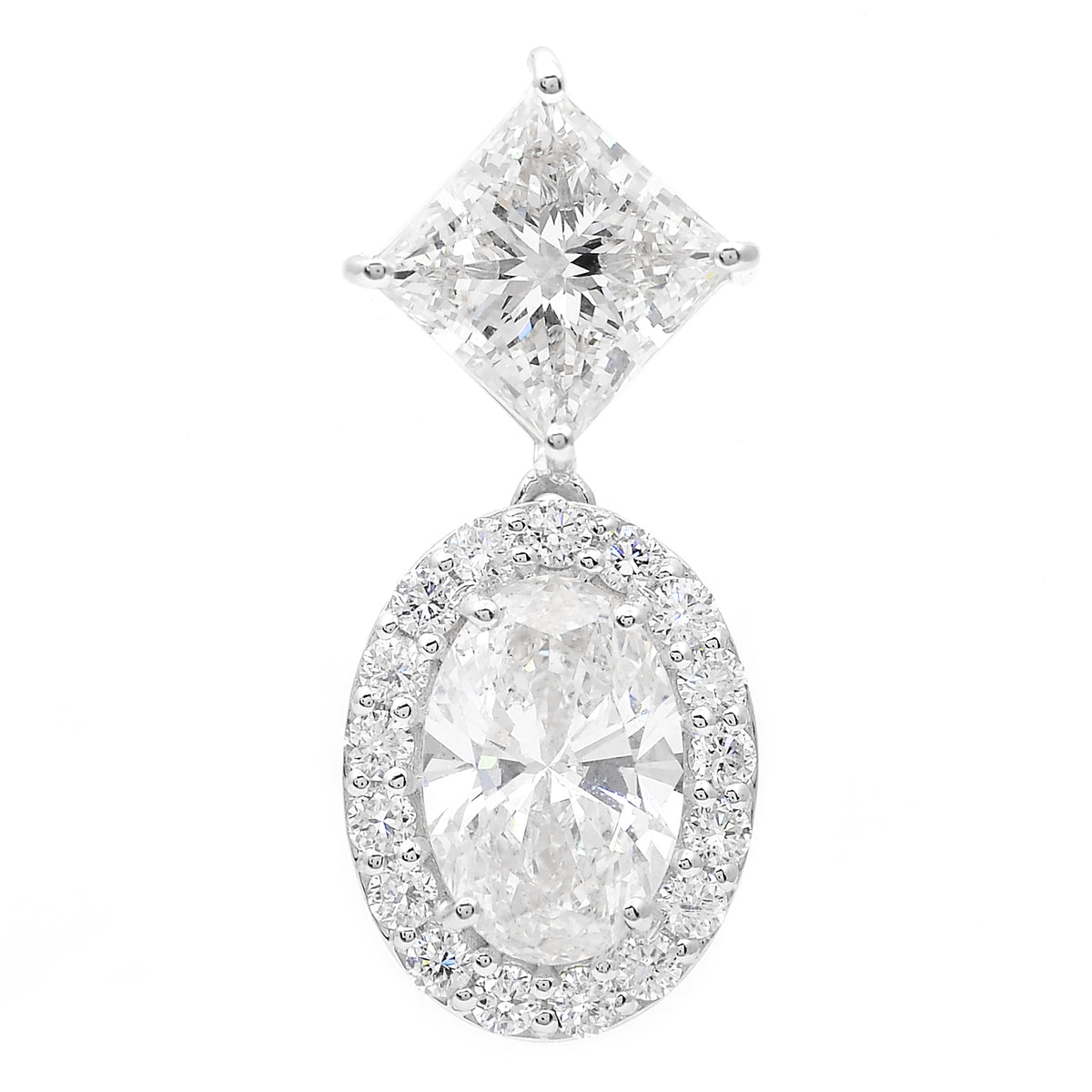 4.02 Carats Lab Grown Diamond 14K Gold Pendant