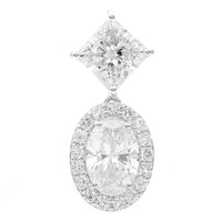 4.02 Carats Lab Grown Diamond 14K Gold Pendant