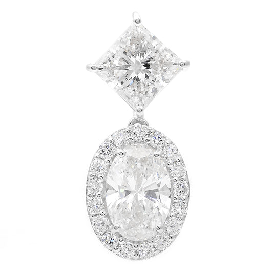 4.02 Carats Lab Grown Diamond 14K Gold Pendant