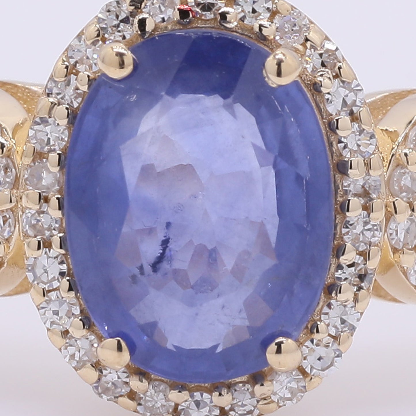 1.88 Ct Oval Mixed Cut Natural Sapphire 14K Gold Ring