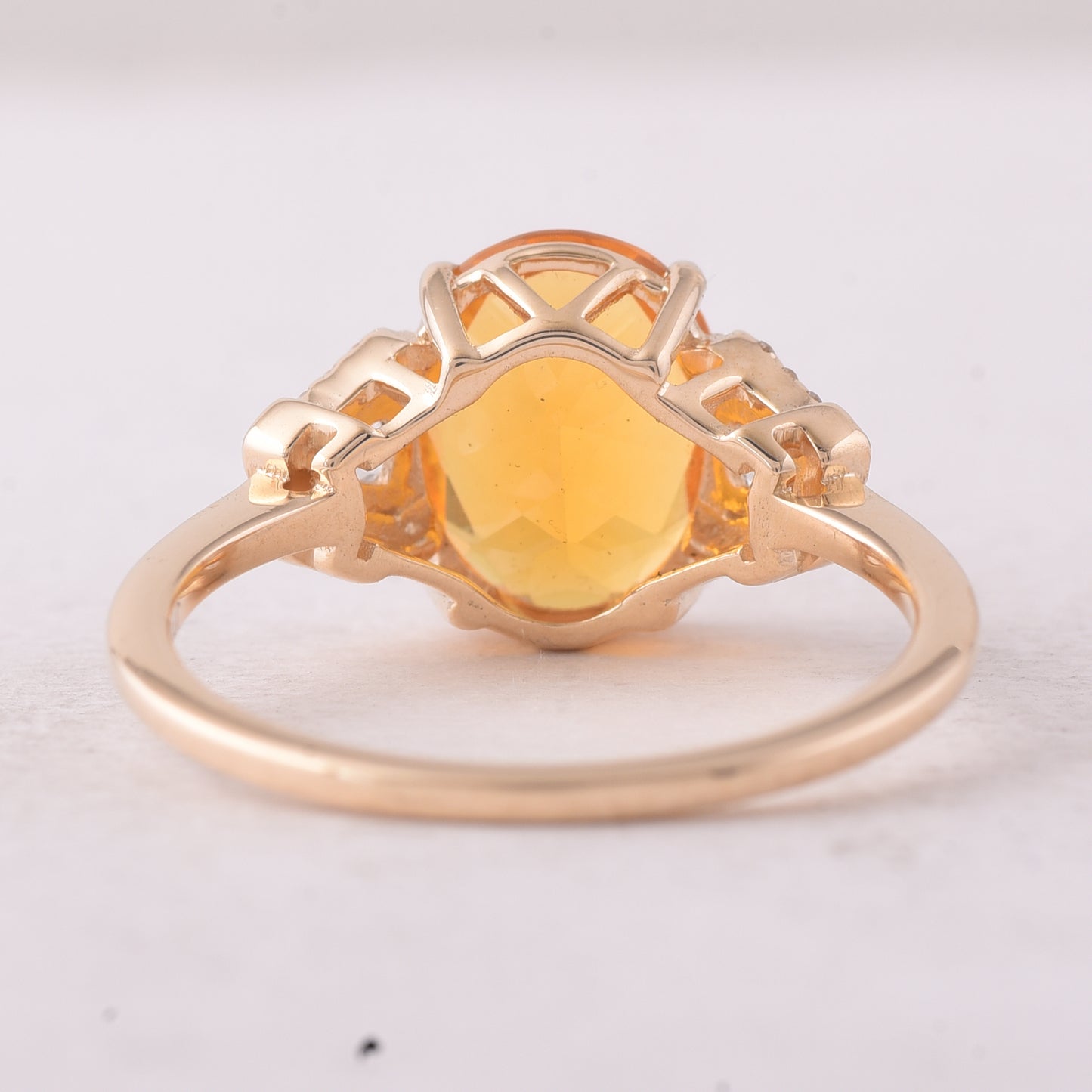 2.09 Ct Oval Fire Opal 9K Gold Ring
